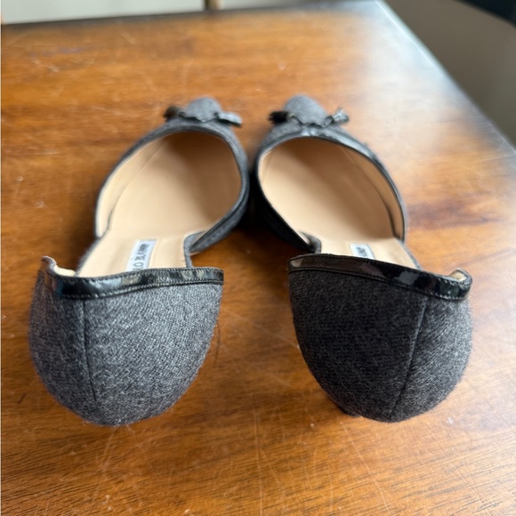 Manolo Blahnik Grey Wool D’Orsay Kitten Heels size 40 - Picture 7 of 8